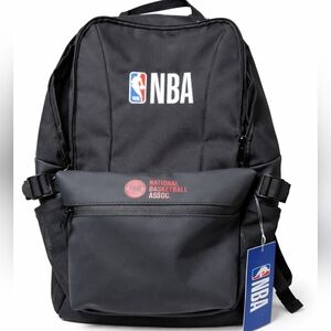 NBA Black Backpack NWT National Basketball Assoc Laptop Travel School Bag